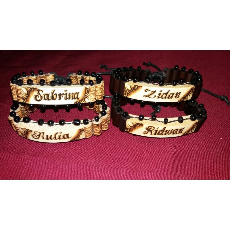 gelang bambu ukir nama
