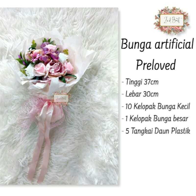 Buket Bunga Artificial Preloved / Buket Bunga Wisuda Preloved / Buket Bunga Preloved Murah