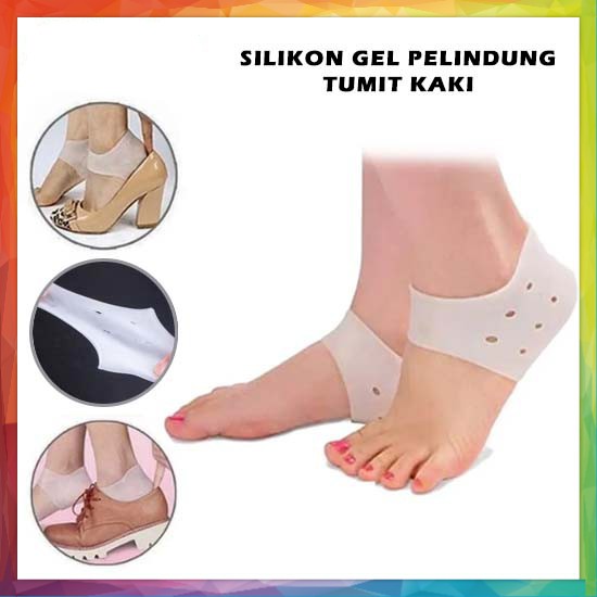 Pelindung Tumit Kaki Gel Silikon Heel Pad Silicone Protector Alas Tumit Anti Lecet Pecah Crack Socks