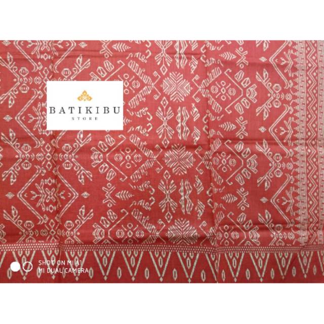 Kain Batik Pekalongan Sri Rahayu Motif 25683 Orange Wahyu Kencana