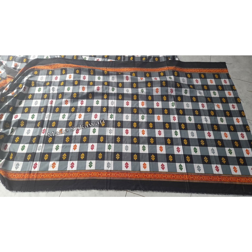 (Bukan sarung) Kain meteran kotak catur poleng bali motif meteran lebar 110cm