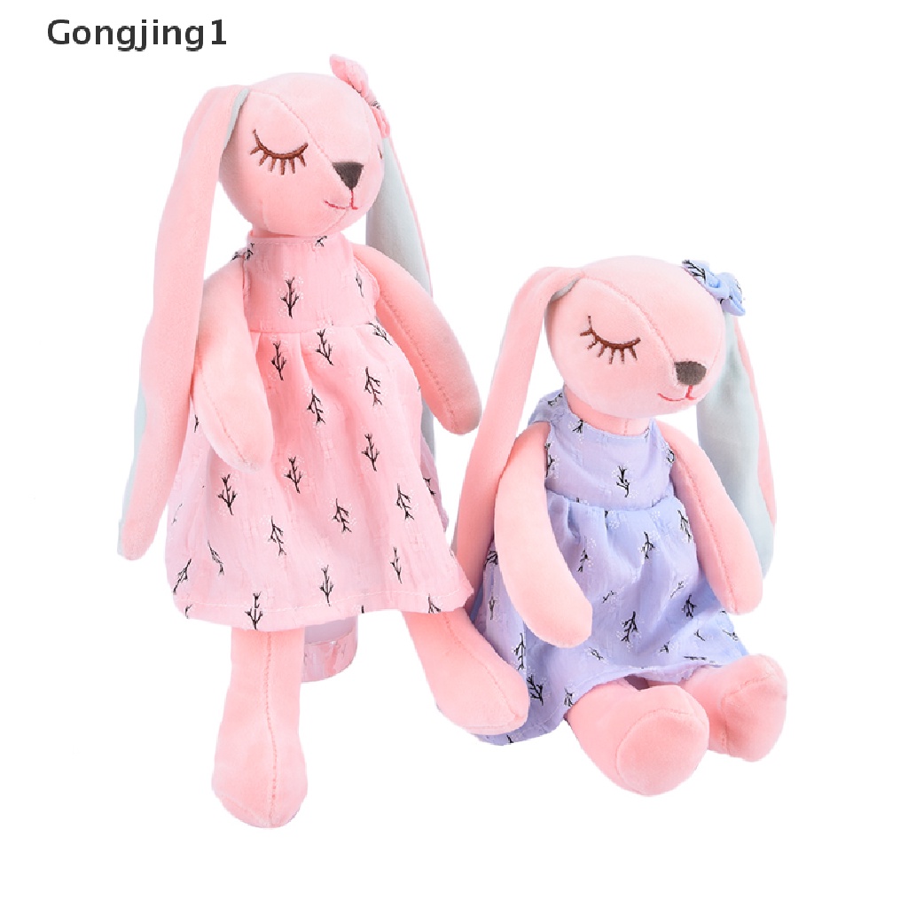 Gongjing1 Mainan Boneka Kelinci Telinga Panjang Bahan Plush