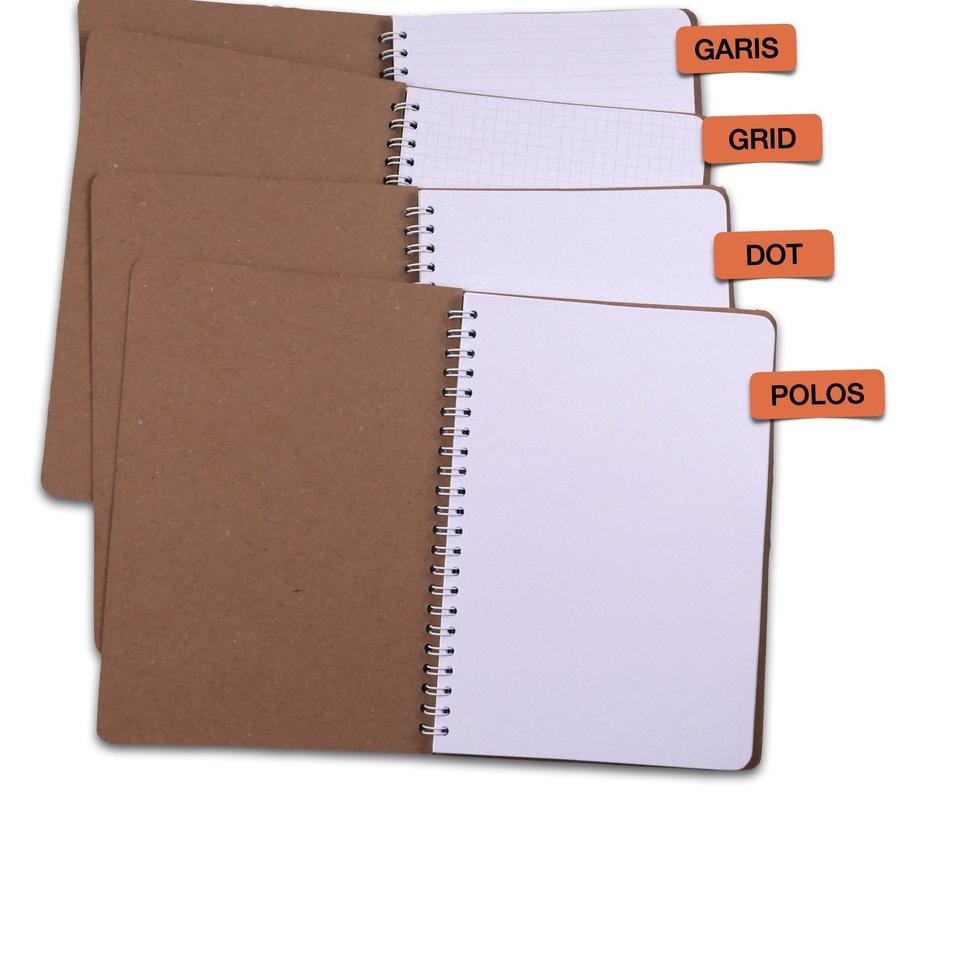 

YSB BUKU TULIS NOTEBOOK catatan SPIRAL A5 ISI POLOS GRID GARIS DOT HVS RING TEBAL 100 HALAMAN j7qs