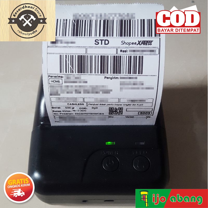 Sticker Thermal Label 80mm x 10m stiker barcode termal 80 mm 10meter Roll Printer Bluetooth Resi Pengiriman 8cm 8 cm 10 meter m