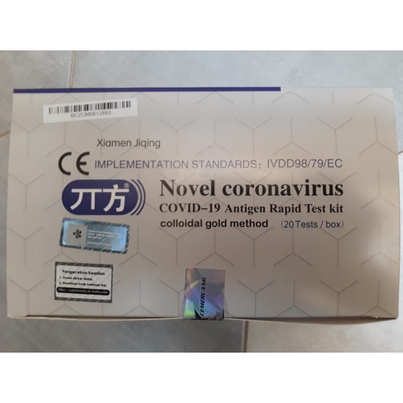 Antigen Rapid Tes Kit Colloidal Gold Method