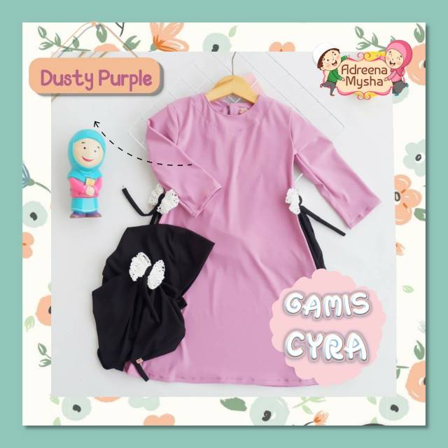 New Gamis Cyra Size 3-6 Tahun / Gamis anak jilbab anak / drees bayi hijab bayi