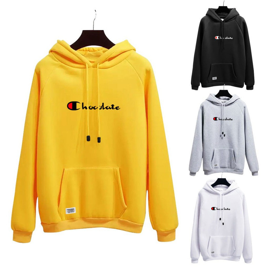 SWEATER HOODIE JEMPER CHOCOLATE UNISEX matt COTTON fleece Premium