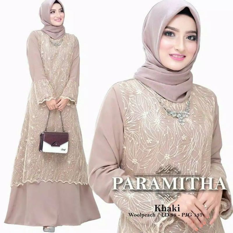 Paramitha dress baju gamis pakaian wanita fashion muslim