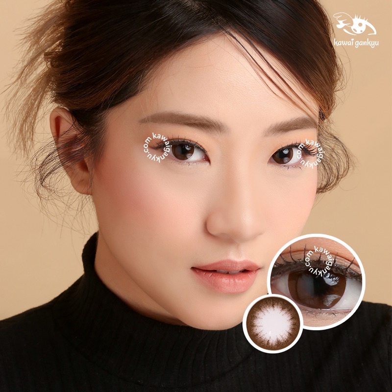 KawaiGankyu softlens - Luina mini pop choco (1botol)