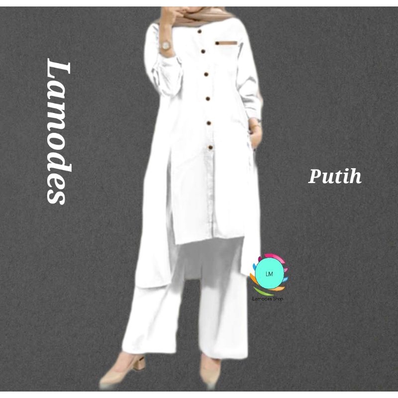 Baju Setelan Celana Panjang Kulot Polos Muslimah Setelan Set Busui Wanita Dewasa