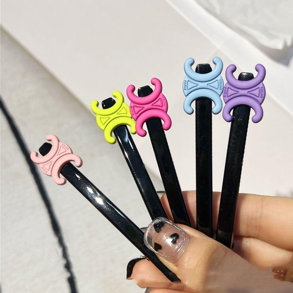 Agustinina Jepit Rambut Perempuan Retro Vintage Kecil Permen Warna Huruf C Temperamen Hiasan Kepala