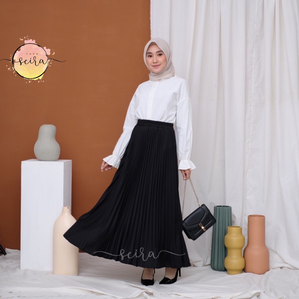 [BISA COD] Rok Plisket Jumbo