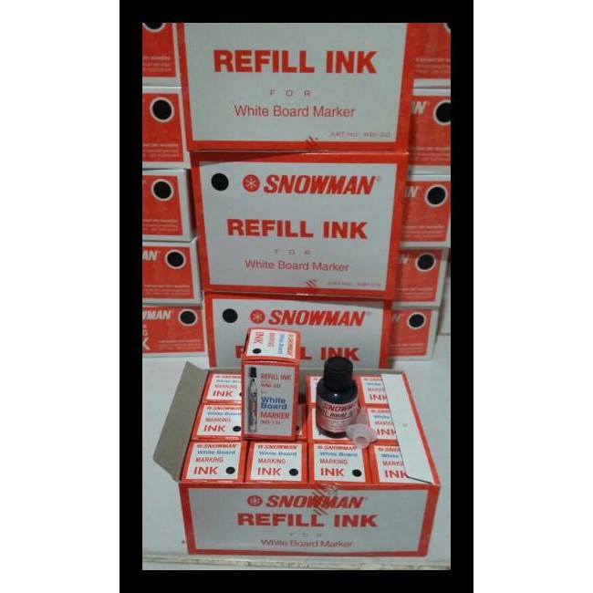 

Diskon Isi Refill Tinta Spidol White Board Bg12 Snowman Hitam - Biru Keren