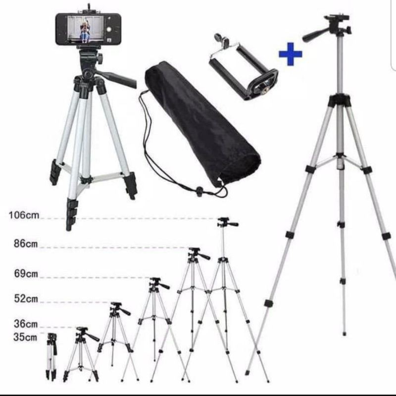 Tripod Mini Bisa HP KAMERA DAN GO PRO DESAIN KOKOH 3 IN 1 Bisa Diatur Mudah Di Bawah Traveling