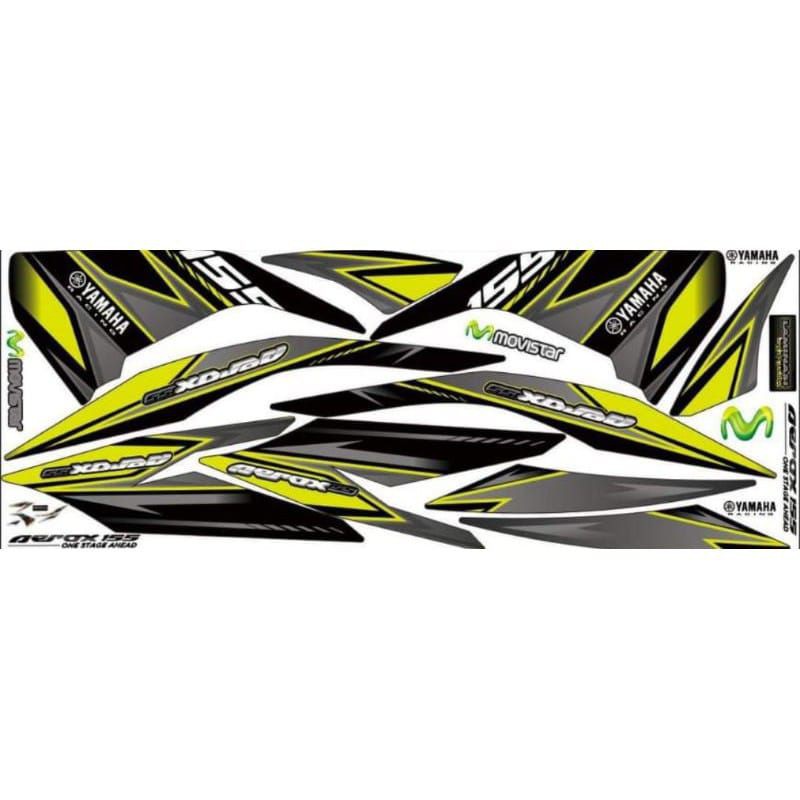 Striping Aerox 155 Variasi Yamaha Sticker Stiker Skotlet Lis Motor Lis Body Lis