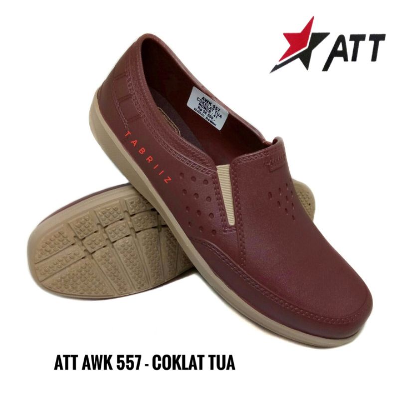 Sepatu Pantofel karet pria ATT Sepatu Karet ATT 557 578 HITAM DAN COKLAT - Sepatu Kerja Sepatu Casual  Pria