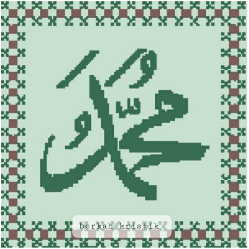 pola kristik kaligrafi muhammad