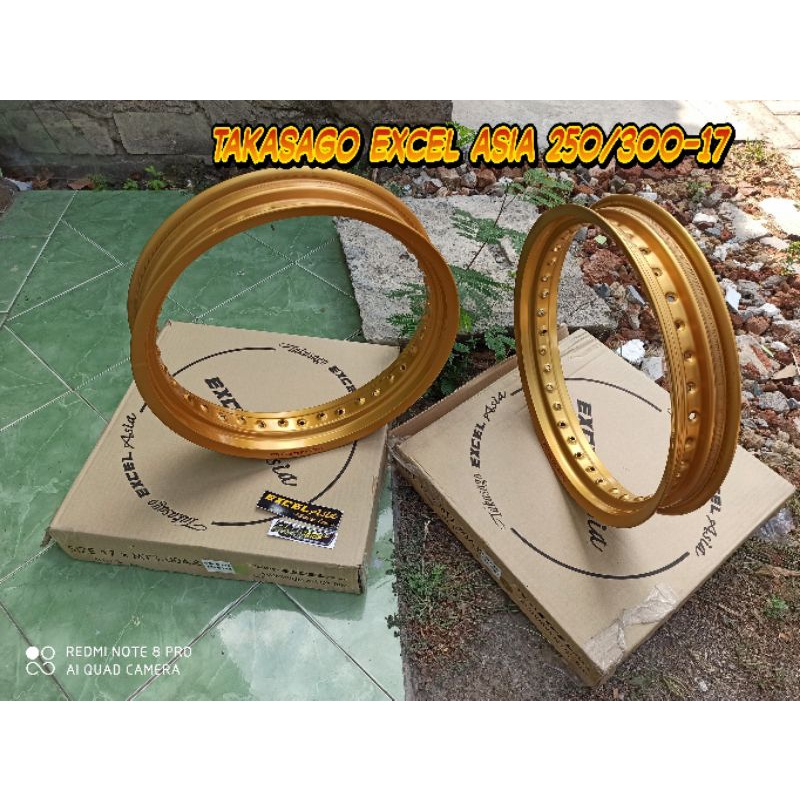 Velg takasago excel asia ukuran 250/300 ring 17 lubang 36 original takasago excel asia 100%