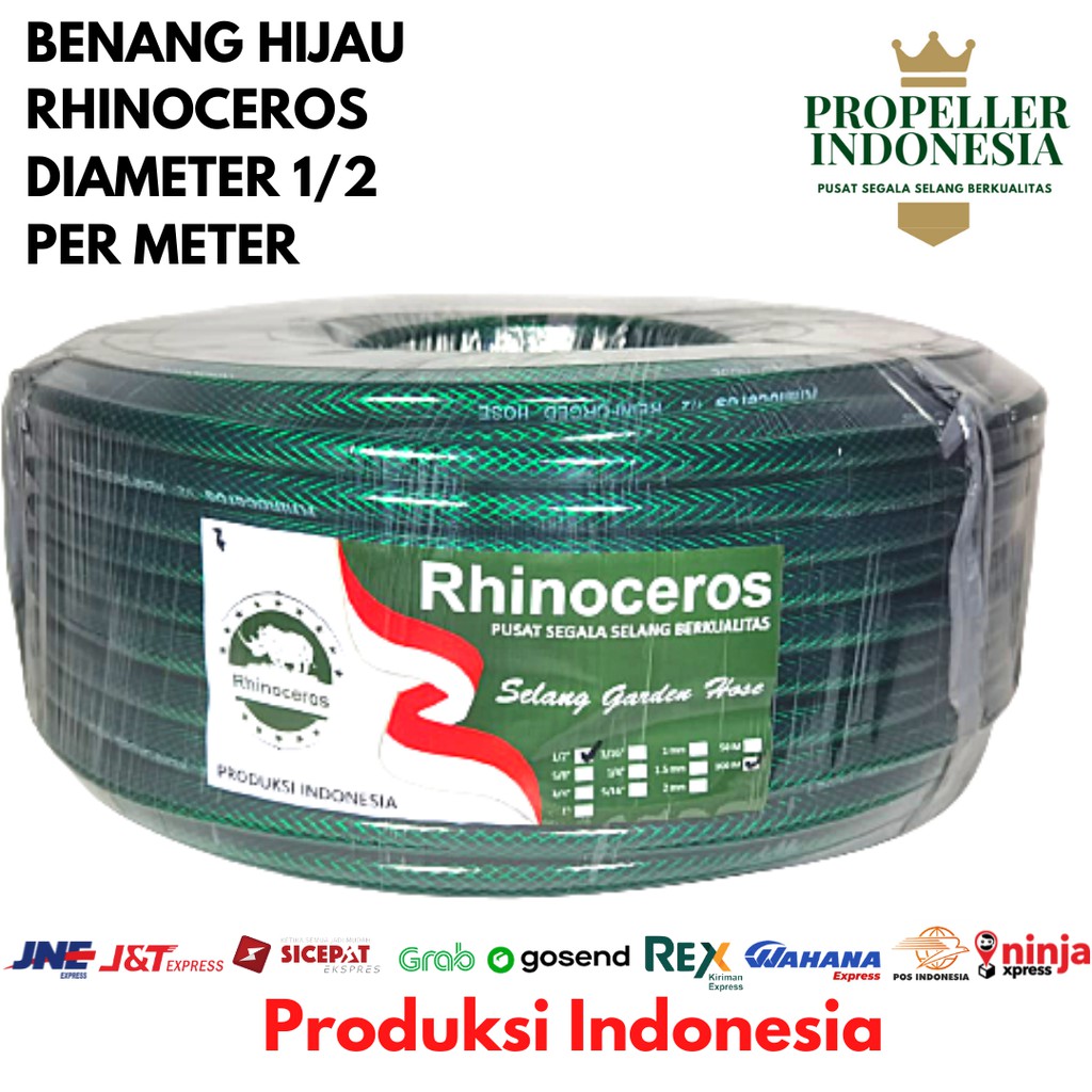 Selang Air PERMETER 1/2 Benang Hijau/Selang Air Cuci Motor/Selang Air Taman/Selang Air Murah PERMETER