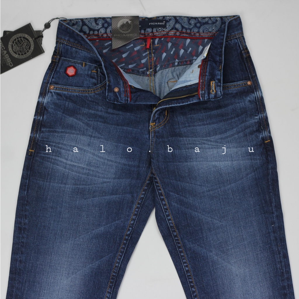 PICASSO SLIMFIT JEANS (PS414A-BLEACH MED) Celana Levis Picasso - Celana Picasso Jeans Original