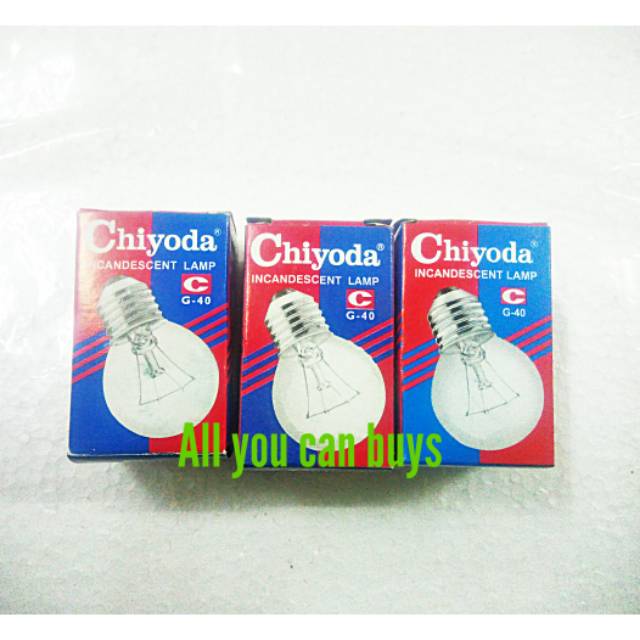 Bohlam Lampu Pijar 5 watt Chiyoda Warna warni