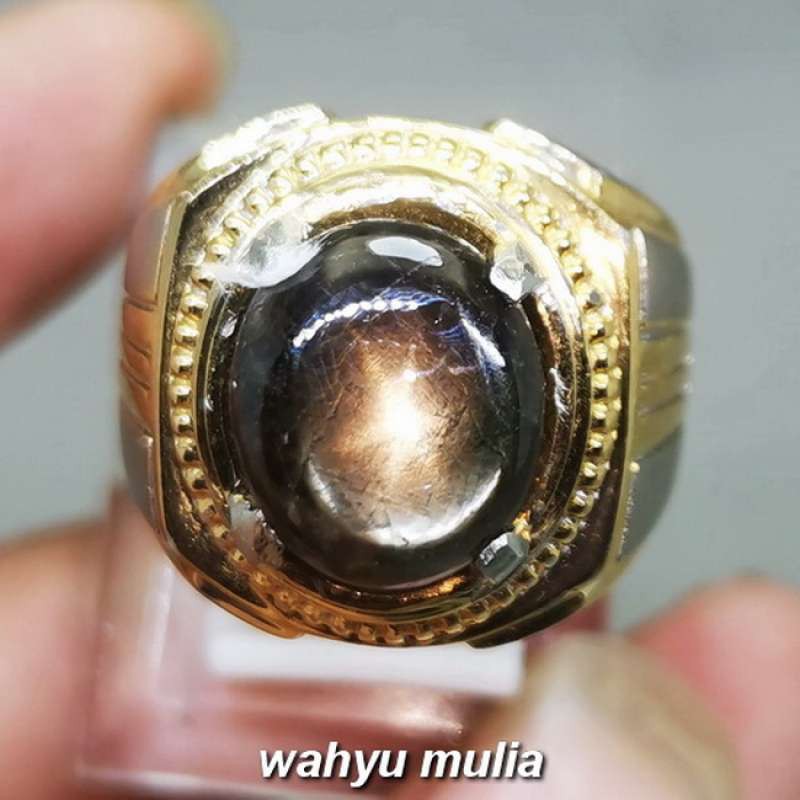 Batu akik Black Safir Star Bangsing Bagus Asli