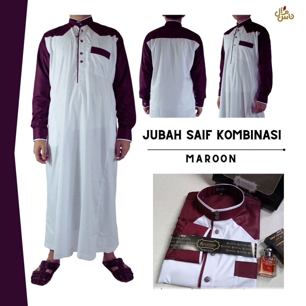 Jubah Pria Gamis Termurah Baju Muslim Saif Kombinasi