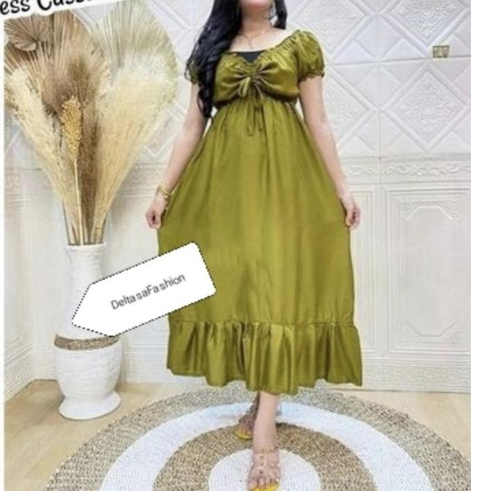 Besst M231.☛ Daster Bali Tiara/ Daster Bali Casandra Polos Rufle dada Serut tangn kerut panjang.EH.3