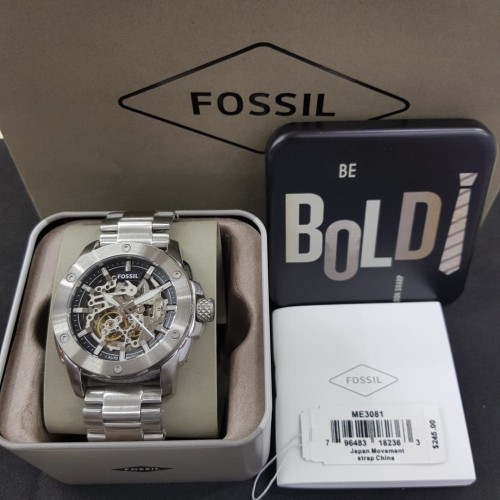 [ FOSSIL JAM PRIA - ORIGINAL ] MODERNMACHINE AUTOMATIC STAINLESS SERIES ME 3081 ME 3080 ME 3133