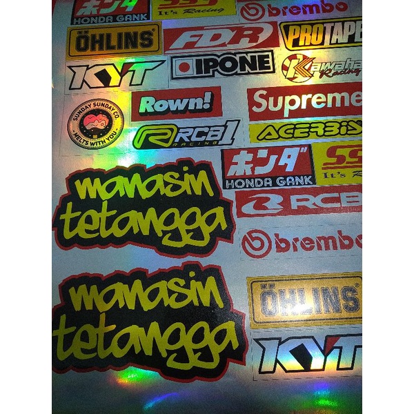 

Sticker hologram komunitas logo label
