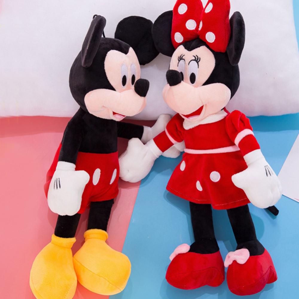 Timekey Mainan Boneka Stuffed Plush Mickey Minnie Mouse 35cm Untuk Hadiah Natalulang Tahun Anak Perempuan C8U6