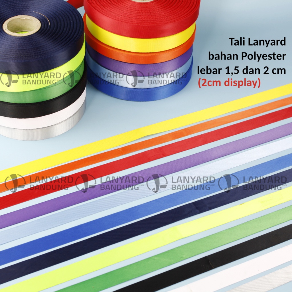 

Tali Lanyard IDCard bahan NYLON Licin Uk. 2 cm Roll