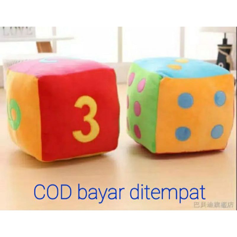 Bantal DADU "mainan anak" 20 cm// TOTOL DAN ANGKA