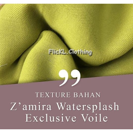 Bahan Kain Voal Z’amira Zamira Watersplash Exclusive Voile Jilbab Hijab Rollan