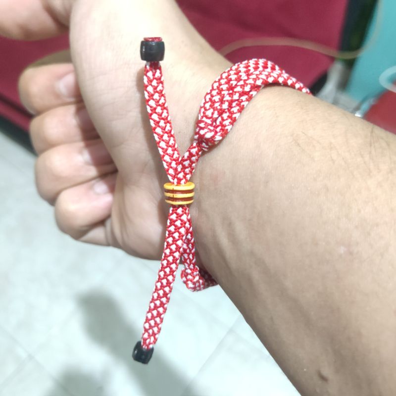 GELANG TALI POLOS MOTIF WARNA 2MM / AKSESORIS / BISA DIBESARKECILKAN PRIA WANITA ANAK / FASHION
