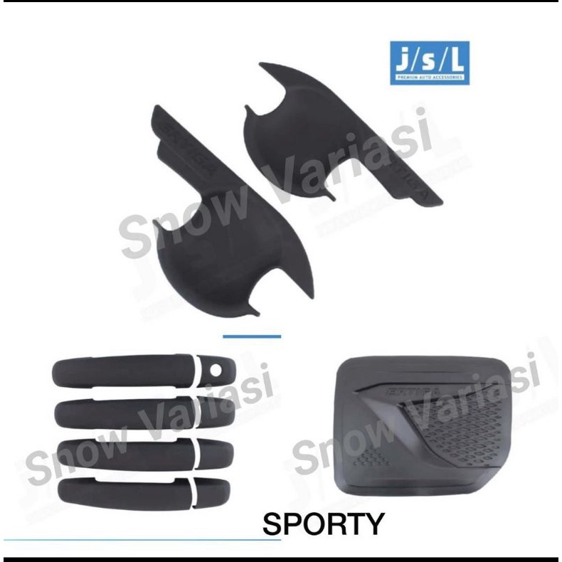 Paket outer handle tank cover Ertiga lama hitam chrome jsl