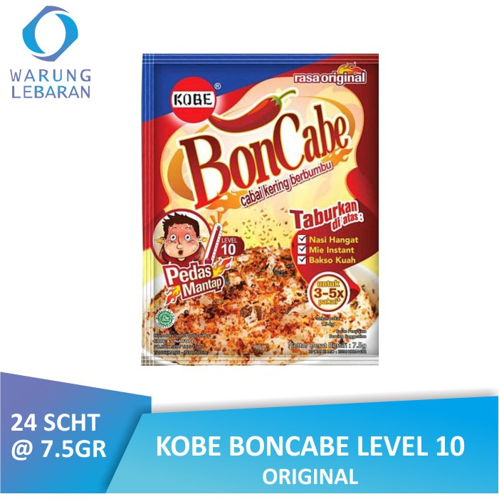 Jual Boncabe Level Original Sachet Sambal Tabur Kobe Bon Cabe