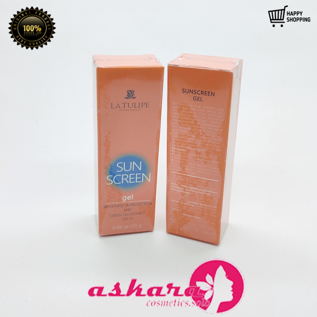 La Tulipe  SUNSCREEN CREAM DAN SUNCREEN GEL (GREEN TEA) 25G