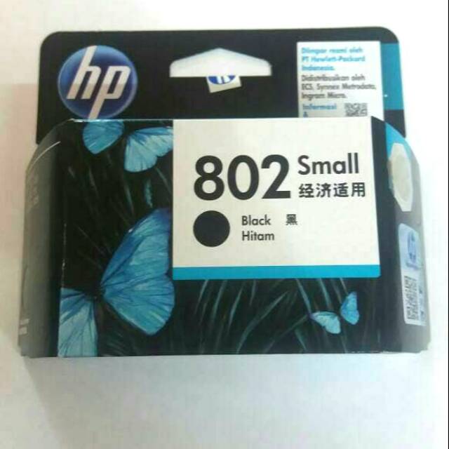 TINTA PRINTER /TINTA HP 802 BLACK /HITAM #ORIGINAL