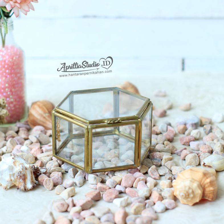 Kotak Perhiasan | Ringbox Terarium Mini Box S6 Uk 9x10x6 cm