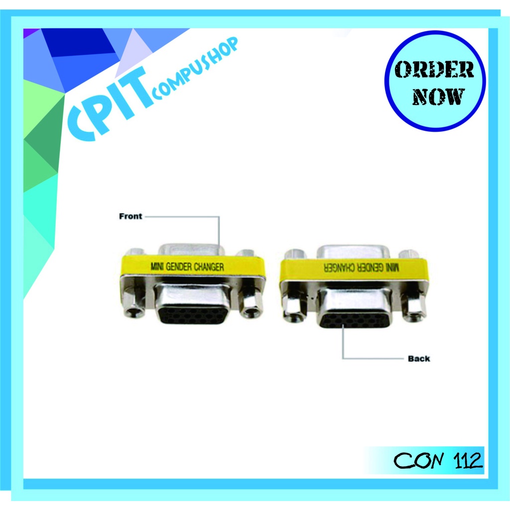 Konektor Vga 15 Pin Untuk Komputer Pc Laptop Proyektor Mm Mf Ff j8