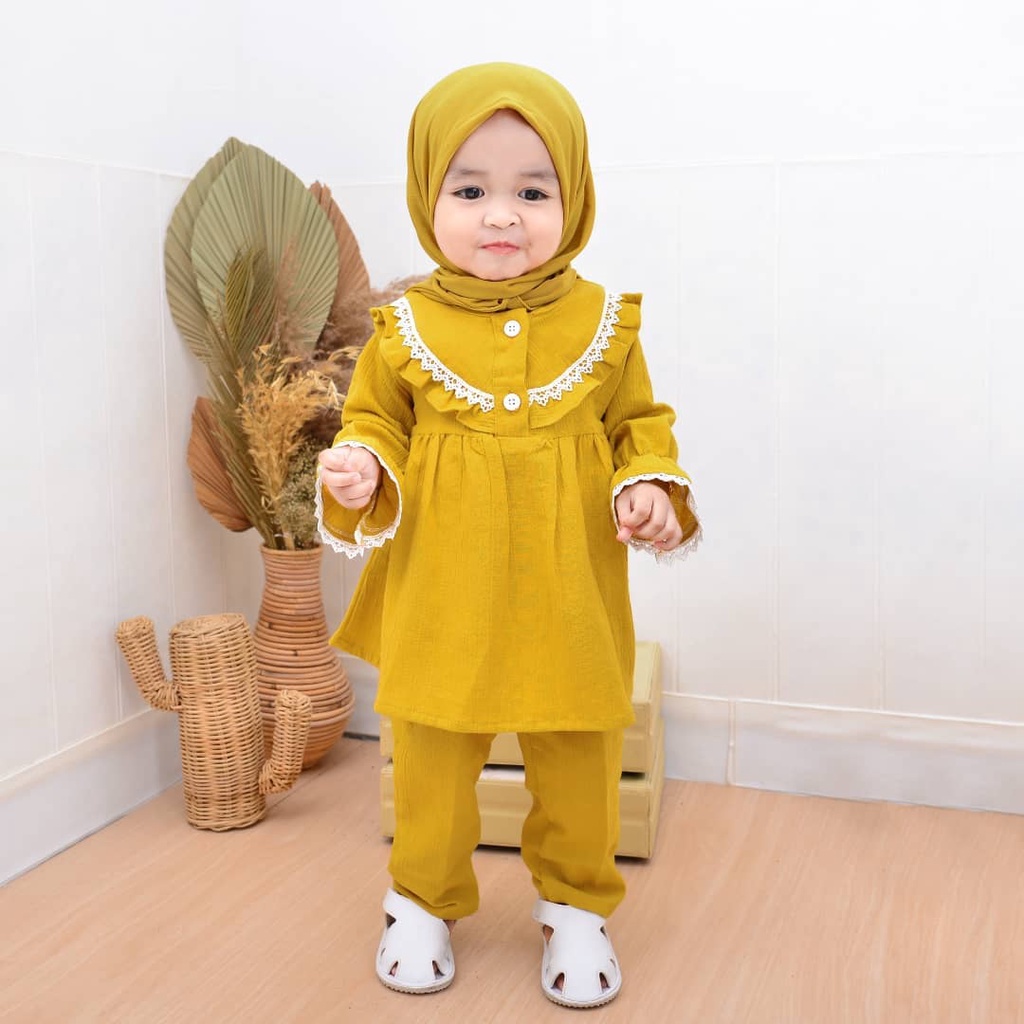 Murah LARISA SET setelan anak perempuan oneset bayi perempuan usia 3-6 tahun premium