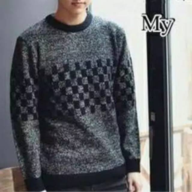 Sweater pria Gibran Rajut tebal