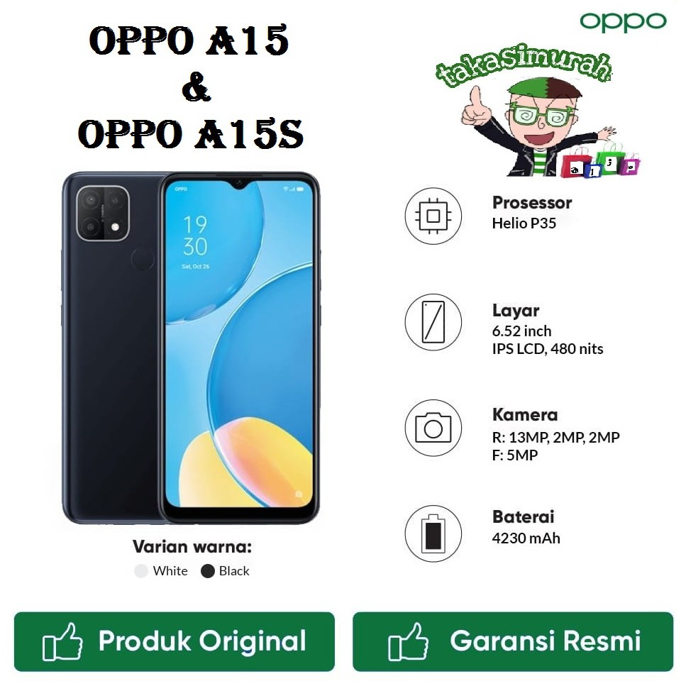 Oppo A16-A15S-A15 New Original 100% Garansi Resmi-1