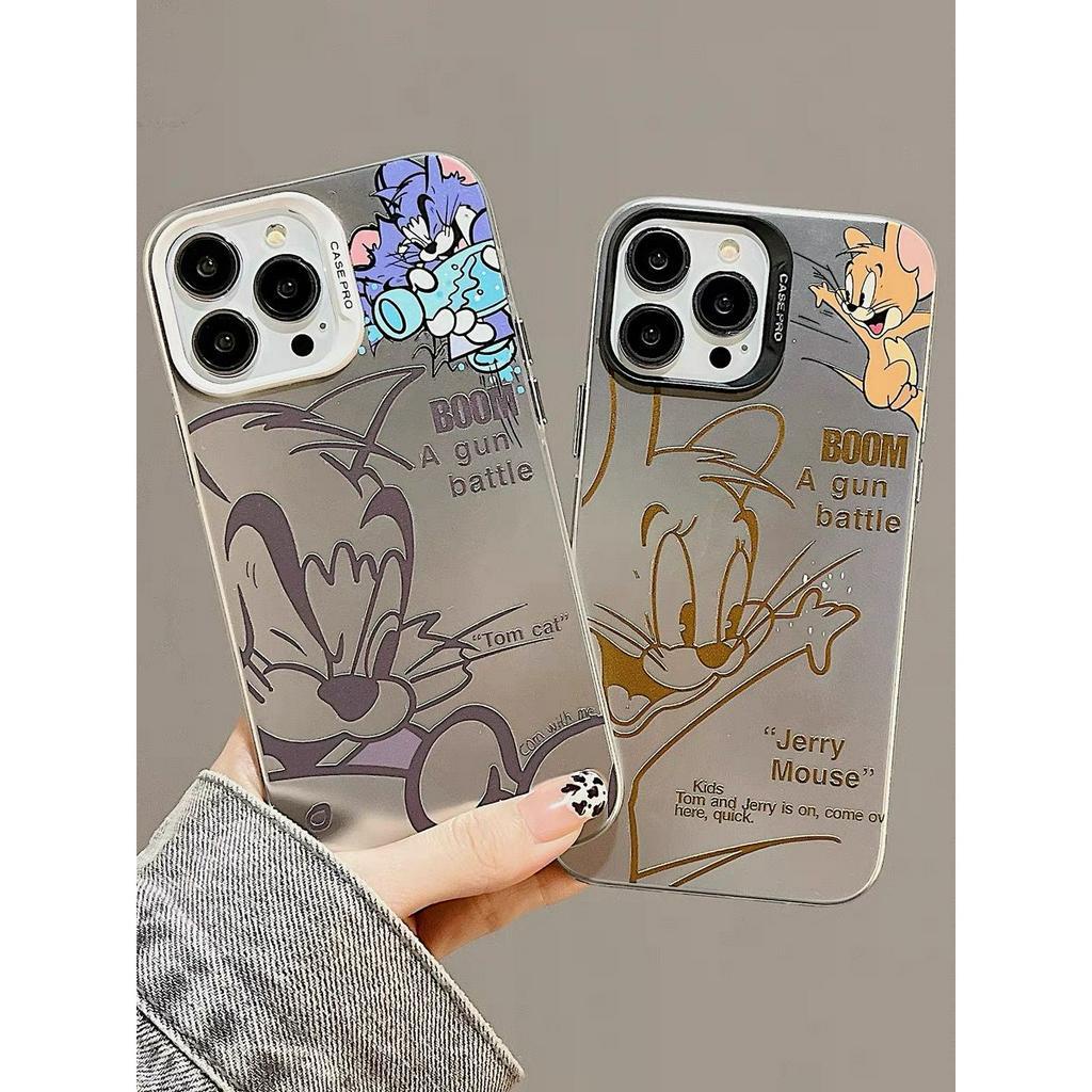 NEW PREMIUM CASE !! TOM AND JERRY IMPACT SILVER GLITTER CASE PRO IP 14 PROMAX 14 PRO 14 13 PROMAX 13 PRO 13 12 PROMAX 12 PRO 12 11 SOFTCASE