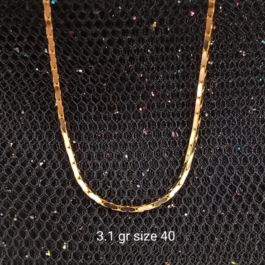 Kalung Emas 17K kadar 750 - model bambu kaca 3.1 gram - 1601