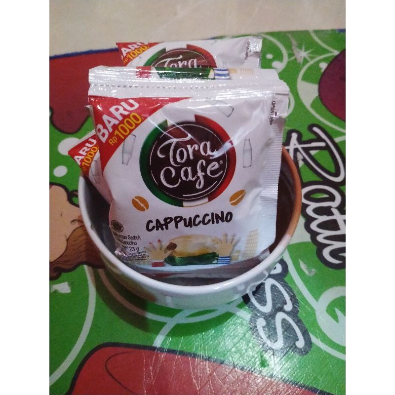 

1renteng kopi tora cafe capuccino/creamy latte+mangkok keramik