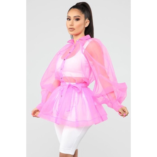 KEMEJA ORGANZA NAGITA OVERSIZE / OUTER TRANSPARAN