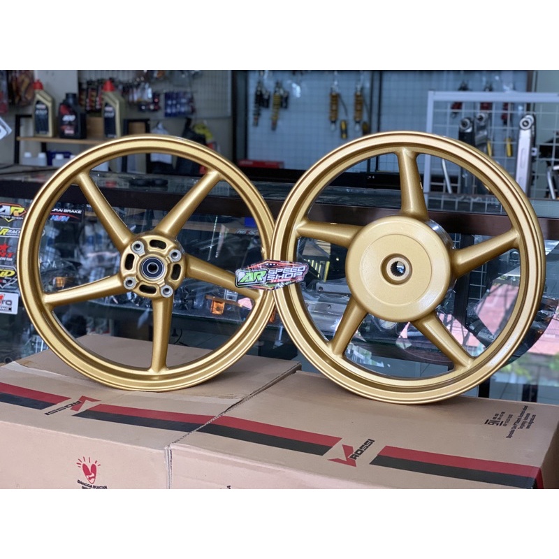 VELG VROSSI SANCA MODEL RCB RACINGBOY PALANG 5 GOLD MOTOR MATIK HONDA SCOOPY/BEAT/GENIO/VARIO