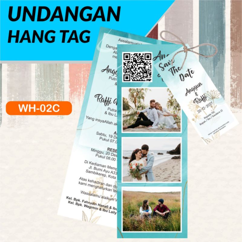 Jual Undangan Hangtag Tali Rami (Min. 30 pcs) pernikahan, Undangan ...